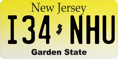NJ license plate I34NHU