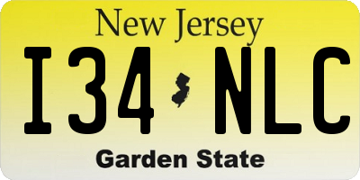 NJ license plate I34NLC