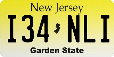 NJ license plate I34NLI