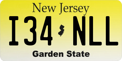NJ license plate I34NLL