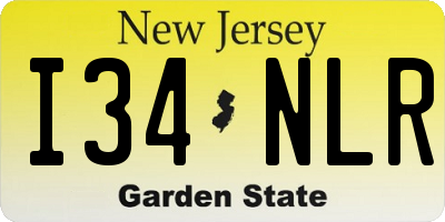 NJ license plate I34NLR
