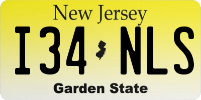 NJ license plate I34NLS