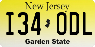 NJ license plate I34ODL