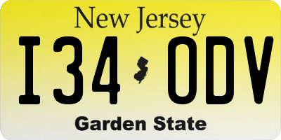 NJ license plate I34ODV