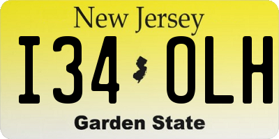 NJ license plate I34OLH