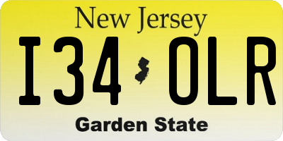 NJ license plate I34OLR