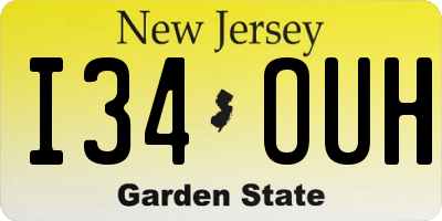 NJ license plate I34OUH
