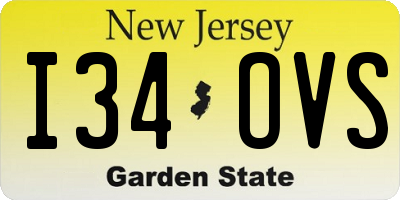 NJ license plate I34OVS