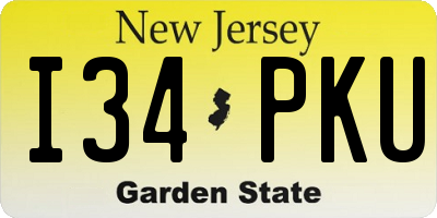 NJ license plate I34PKU
