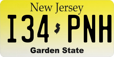 NJ license plate I34PNH