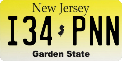 NJ license plate I34PNN