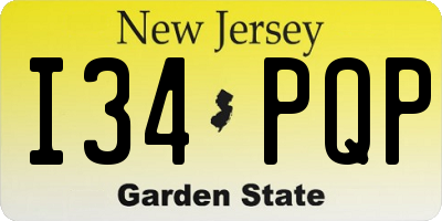 NJ license plate I34PQP