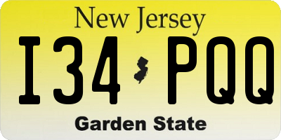 NJ license plate I34PQQ