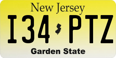 NJ license plate I34PTZ