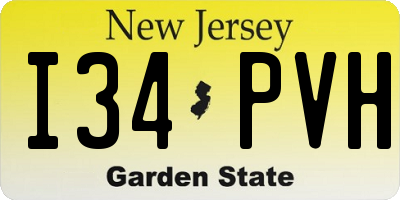 NJ license plate I34PVH