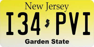 NJ license plate I34PVI