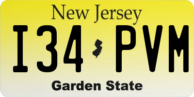 NJ license plate I34PVM
