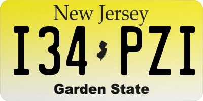 NJ license plate I34PZI