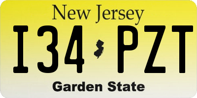 NJ license plate I34PZT