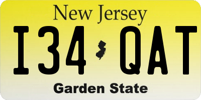 NJ license plate I34QAT