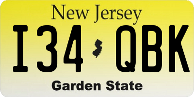 NJ license plate I34QBK