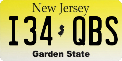 NJ license plate I34QBS