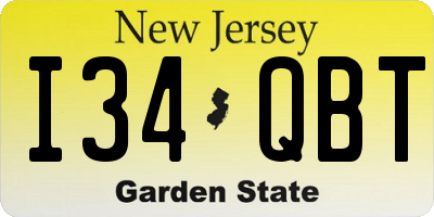 NJ license plate I34QBT