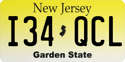 NJ license plate I34QCL