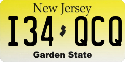 NJ license plate I34QCQ