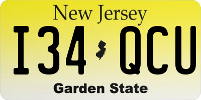 NJ license plate I34QCU