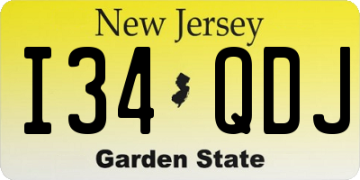 NJ license plate I34QDJ