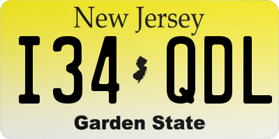 NJ license plate I34QDL