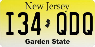 NJ license plate I34QDQ