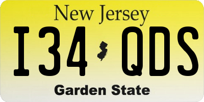 NJ license plate I34QDS