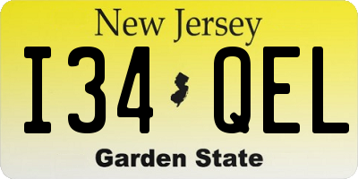 NJ license plate I34QEL