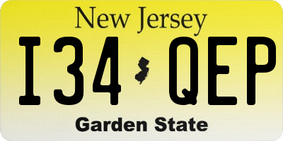 NJ license plate I34QEP