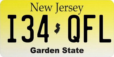 NJ license plate I34QFL