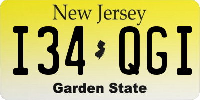 NJ license plate I34QGI