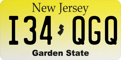 NJ license plate I34QGQ