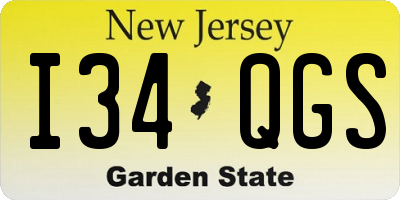 NJ license plate I34QGS
