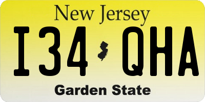 NJ license plate I34QHA