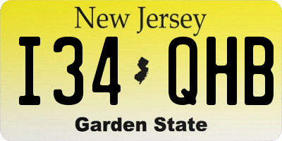 NJ license plate I34QHB