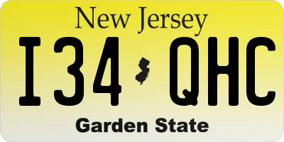 NJ license plate I34QHC
