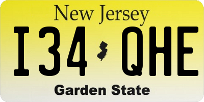 NJ license plate I34QHE