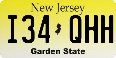 NJ license plate I34QHH