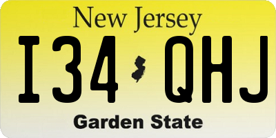 NJ license plate I34QHJ