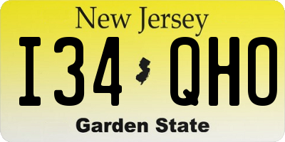 NJ license plate I34QHO