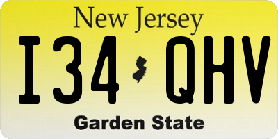 NJ license plate I34QHV