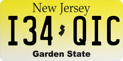 NJ license plate I34QIC