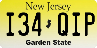NJ license plate I34QIP
